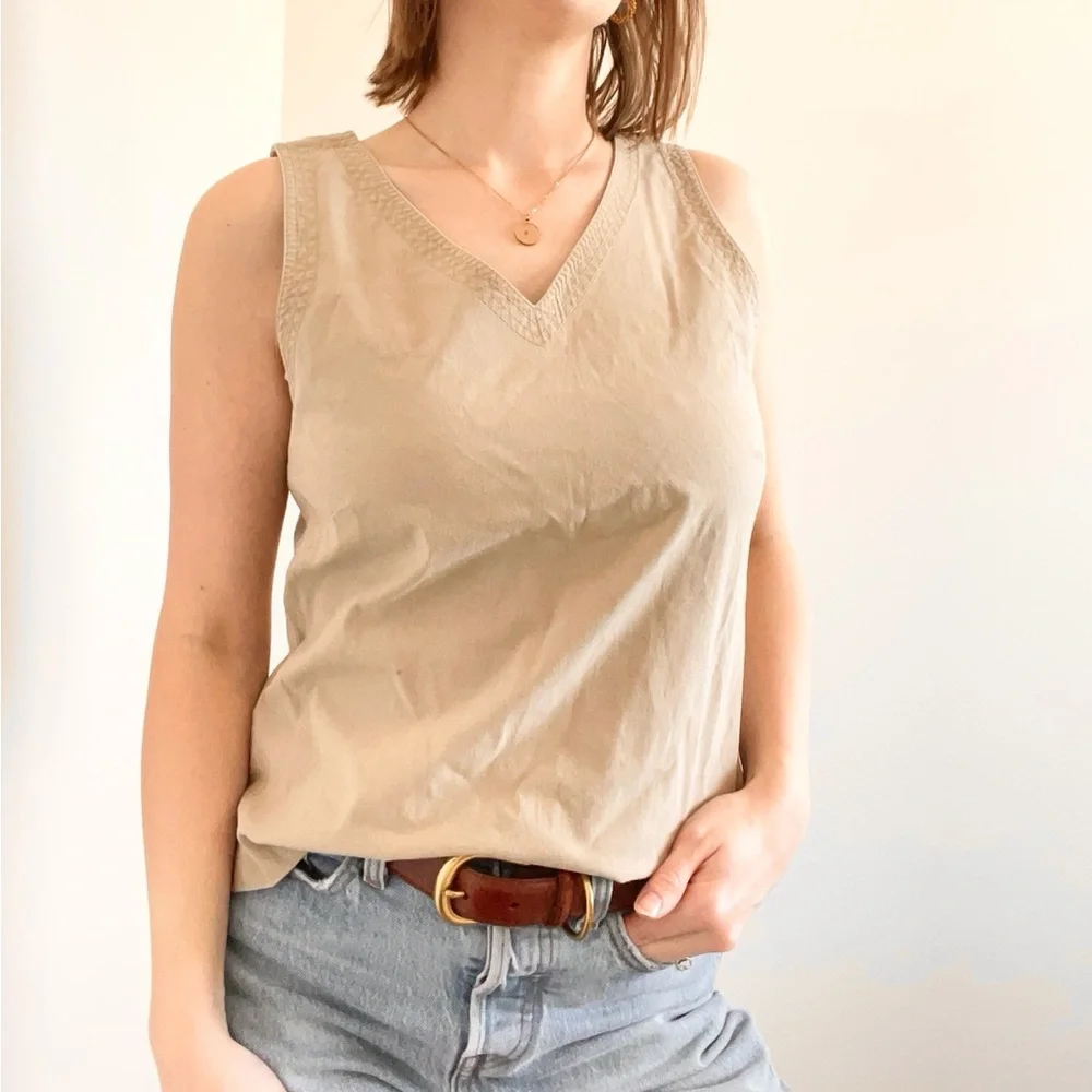 Vintage Ann Taylor Tan Tank Top
